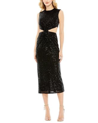 Mac Duggal Sequin Front Twist Cut Out Sheath Dress