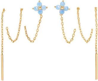 Girls Crew Blossom Threader Earrings in Gold at Nordstrom