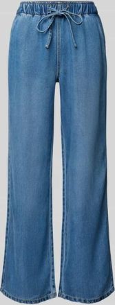 Only Regular Fit Wide Leg Jeans mit elastischem Bund Modell GRETA in Jeansblau Melange, Größe XS/32