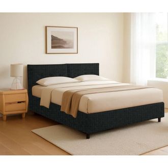 Dmora Cama Plaza Y Media Leeds, Desenfundable, Hecho En Italia, Gris Oscuro