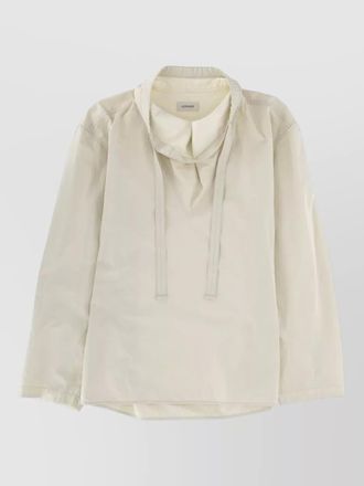 Christophe Lemaire straight top vareuse long sleeves drawstring neck