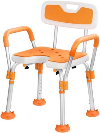 OEM Silla De Ducha Regulable En Altura Con Reposabrazos Antideslizantes Y Coj&iacute;n De Asiento Para Personas Mayores, Discapacitadas Y Embarazadas Soporta Has
