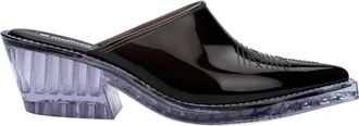 Melissa Womens Texas Mule in Black / Clear - Size UK 5
