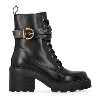 Pinko Pinko, Schoenen, Dames, Zwart, 39 EU, Leer, Heeled Boots