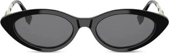Fendi graphy Cat Eye Zonnebril - Dames - Zonnebrillen - Zwart - 51 MM - Accessoires