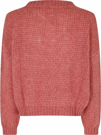 Roberto Collina V-Neck Chunky Knit Sweater with Ribbed Trim