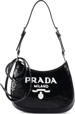 Prada Cleo Sequins Small shoulder bag - Nero
