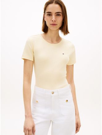 Tommy Hilfiger Womens Crewneck Favorite T-Shirt - Yellow - XXL