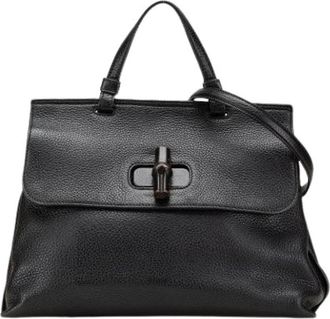 Gucci Pre-owned The Daily Satchel - Dames - Vintage Handtas - Zwart - ONE Size - Leer - Vintage