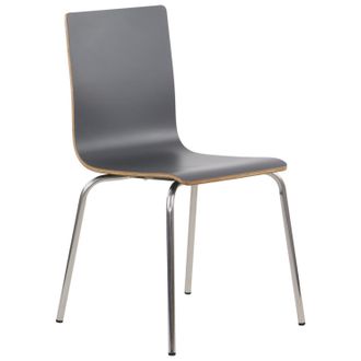 OEM Silla De Madera Contrachapada Gris Con Estructura De Acero Inoxidable. Modelo Werdi B