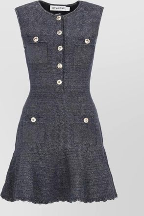 Self Portrait sleeveless denim mini dress