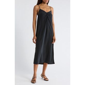 Splendid Merrick Silk Slipdress in Black at Nordstrom Rack, Size X-Small