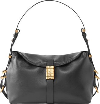 Pinko Saddle Baguette Schoudertas - Dames - Schoudertassen - Zwart - ONE Size - Leer - Tassen