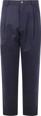 Brunello Cucinelli Dubbele Plooi Chino Broek - Heren - Chinos - Blauw - M - Broeken