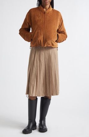 Moncler Blageon Corduroy Bomber Jacket in Brown at Nordstrom, Size 0