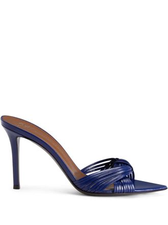 Giuseppe Zanotti 90mm Intriigo Knot sandals - women - Calf Leather/Calf Leather/Calf Leather - 35 - Blue