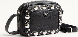 Valentino Garavani Borsa A Tracolla Valentino Garavani Nellcôte In Vitello Granato Donna NERO UNI