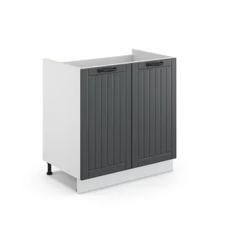Vicco Armario Bajo Para Fregadero Fame-line, Antracita Casa De Campo, 80 Cm, Et M&aacute;rmol
