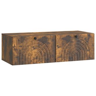 vidaXL Mueble Para Tv De Pared Roble Ahumado 99 X 41 X 30 Cm Vidaxl