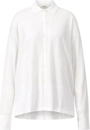 Sminfinity Shirts, female, White, M/L, Oversized Linen Knit Blouse