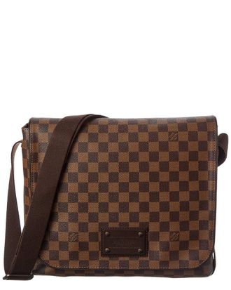 Louis Vuitton Brown Damier Ebene Coated Canvas Brooklyn Mm (Authentic Pre-Loved)