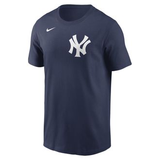 Nike New York Yankees Fuse Wordmark Nike Mens MLB T-Shirt in Blue | N19944BNK-0U5