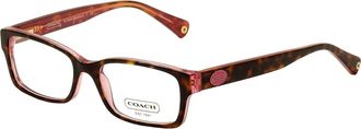 Coach Womens Brooklyn Eyeglasses In Pink/tortoise