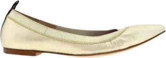 Carolina Herrera Leren Ballerinas - Dames - Ballerinas - Geel - 37 EU - Leer - Schoenen