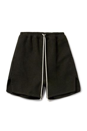 Rick Owens Straight-Leg Cashmere-Felt Drawstring Shorts