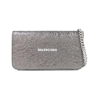 Balenciaga Black Dark Gray Leather Phone Wallet (Pre-Owned)