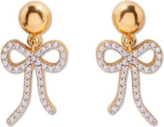 Brook & York Adeline Bow Drop Earrings in Gold at Nordstrom