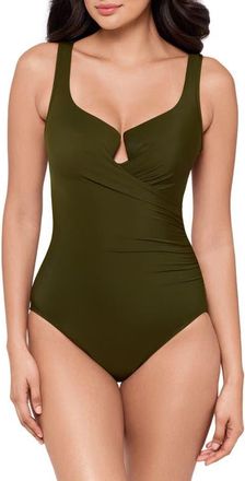 Miraclesuit Must Have Escape One-Piece Swimsuit in Nori at Nordstrom, Size 14