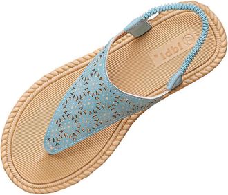 Generic Ladies Flat Sandals Lightweight Stylish Thong Sandals Open Toe Solid Color Breathable Comfortable Casual Slip On Shoes Summer Beach
