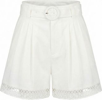 Twin-Set Shorts With Macrame And Belt
