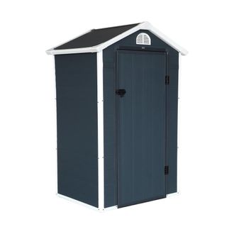 Sweeek Caseta de jard&iacute;n de pl&aacute;stico, estructura de aluminio, 1 39m&sup2;