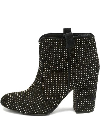 Laurence Dacade pre-owned 95mm studded block-heel boots - Black