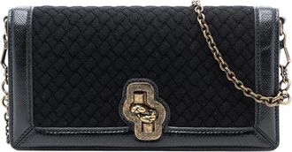 Bottega Veneta Pre-owned Cross Body Bags, female, Black, Size: ONE SIZE Pre-owned Convertible Clutch Bag
