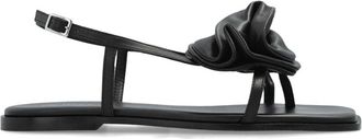 Vic Mati&eacute; Buckle-Fastening Slingback Sandals with Floral Appliqu&eacute;