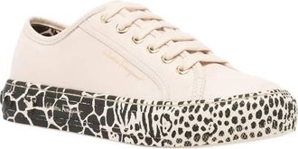 Ferragamo Womens Gancini Printed Sole Sneakers In Beige/khaki