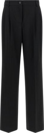 Dolce & Gabbana Black Regular Pleated Pants