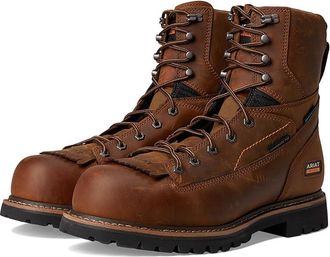 Ariat Longview Shock Shield 8 Waterproof Composite Toe Work Boots Mens Work Boots Copper Brown : 7.5 EE - Wide, Leather
