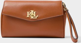 Lauren Ralph Lauren Womens Gold-chain leather mini shoulder bag