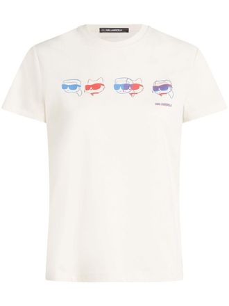 Karl Lagerfeld Ikon Color-Pop T-shirt - women - Organic Cotton - L - White