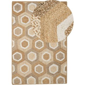Beliani Rug BASOREN Beige 200 x 300 cm Jute