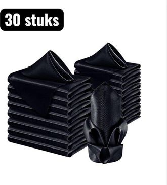 OEM 30 Unidades, Servilletas, Servilletas De Sat&eacute;n, 43 X 43 Cm, Tela De Poli&eacute;ster De Lujo, Ideales Para Hoteles, Verde Oscuro