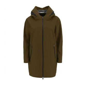 Herno Hooded Zipped Coat - female - Herno - Parkas - Green - 2XL - Coats