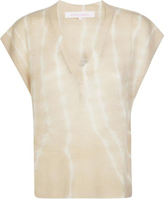 Absolut Cashmere Samantha Gilet V Spacchi Kasjmier - Dames - Cashmere truien - Beige - M - Kasjmier - Truien & Vesten