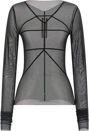 Rick Owens Black Temple Top Sweater