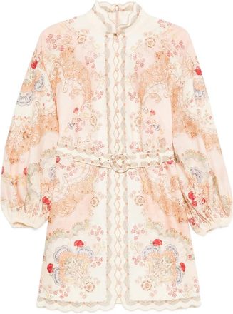 Zimmermann Abito corto Daylight a fiori - Toni neutri