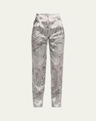 Giorgio Armani Virgin Wool Marbled Trousers